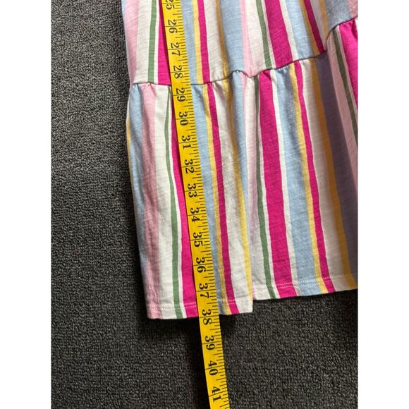 Gap Aline Dress Womens Size XXL Pink Striped Tiered Sundress Sleeveless Flare - Picture 6 of 7